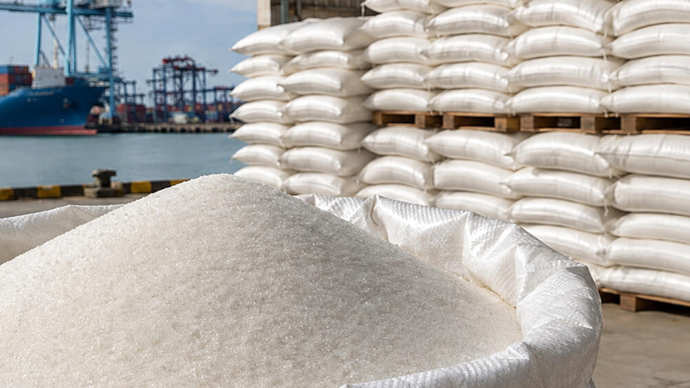 ICUMSA 45 Refined Sugar Bulk refined sugar sacks prepared for international export
